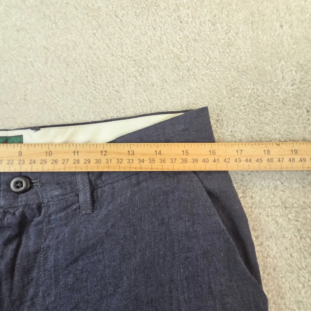 J.Crew Mens 100% Linen Straight Leg Pants Navy 32x29